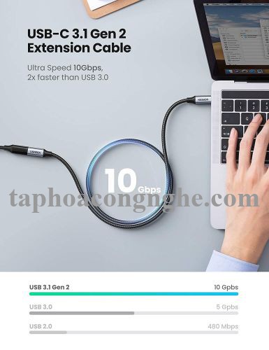 Ugreen 80810 0.5M Cáp nối dài usb type c US372 30080810